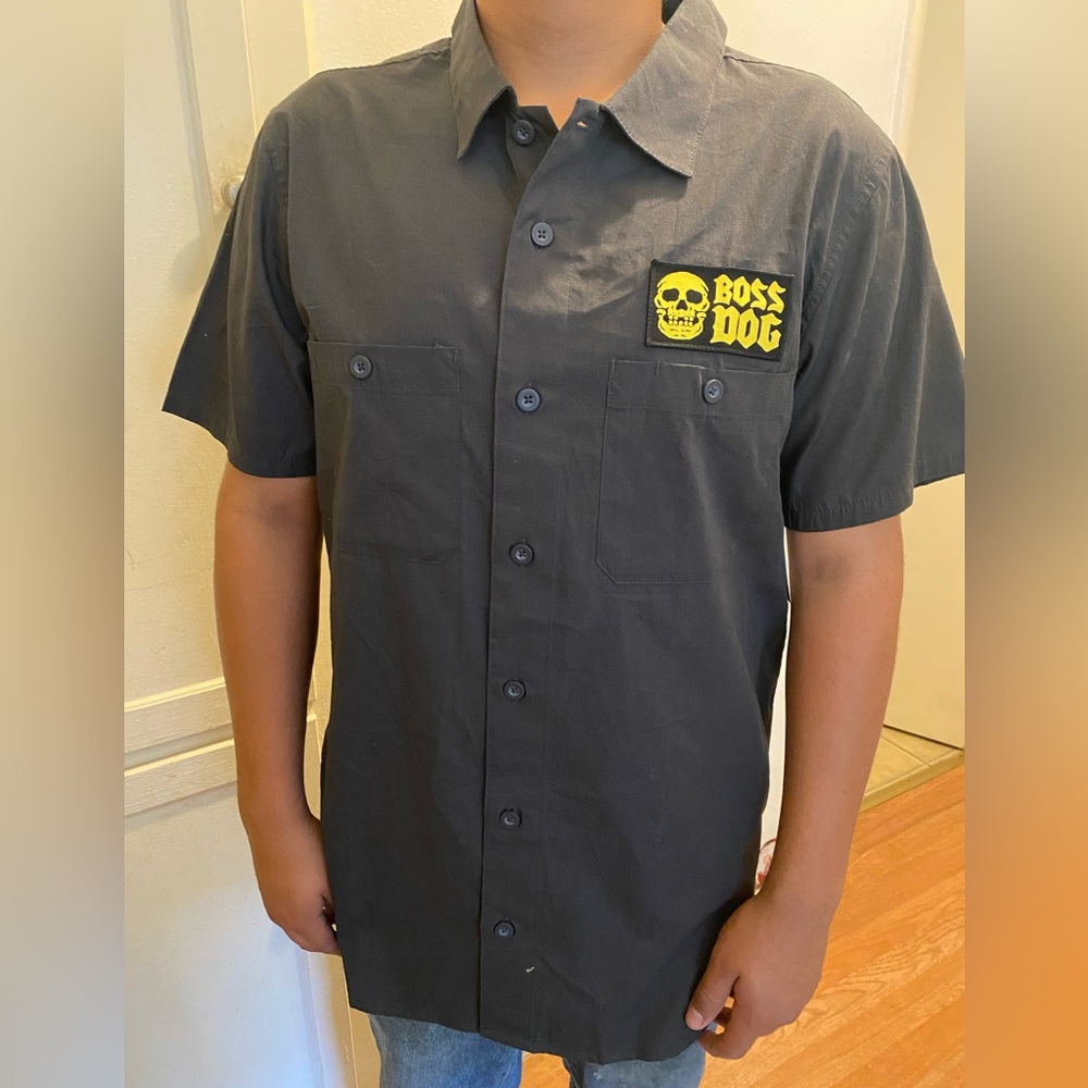 Charcoal Casual Button Down Shirt